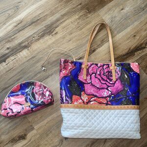 Consuela Reese Market Tote and MakeUp Bag